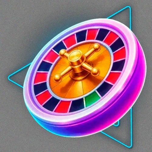 Neon roulette wheel