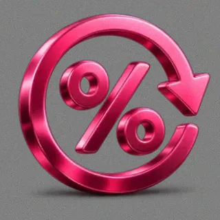 Gold percent symbol — Run4Win